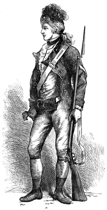 Framed Print : A real American rifleman, c1776-1780 (c1880) Framed Print : A real American rifleman, c1776-1780 (c1880)