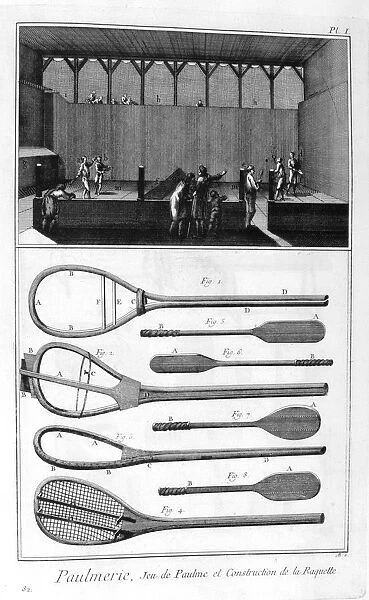 Real tennis and the construction of racquets, 1751-1777