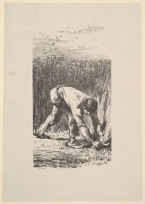 Framed Print : The Reaper, 1853. Creator: Jacques-Adrien Lavieille Framed Print : The Reaper, 1853. Creator: Jacques-Adrien Lavieille