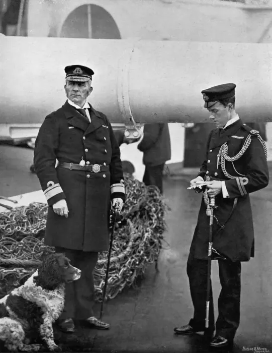 Framed Print : Rear-Admiral Arthur Alington and his Flag Lieutenant, William George Elmhirst Ruck-Keene, 1896. Artist: Gregory & Co Framed Print : Rear-Admiral Arthur Alington and his Flag Lieutenant, William George Elmhirst Ruck-Keene, 1896. Artist: Gregory & Co