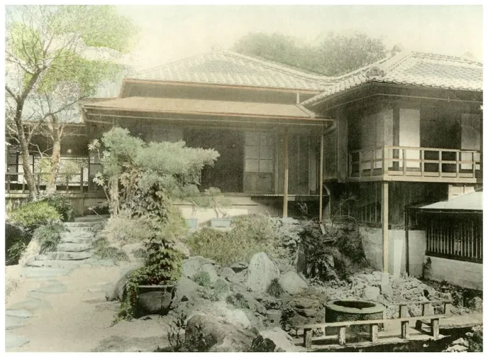 Framed Print : Rear corner of a Japanese house, 1904 Framed Print : Rear corner of a Japanese house, 1904