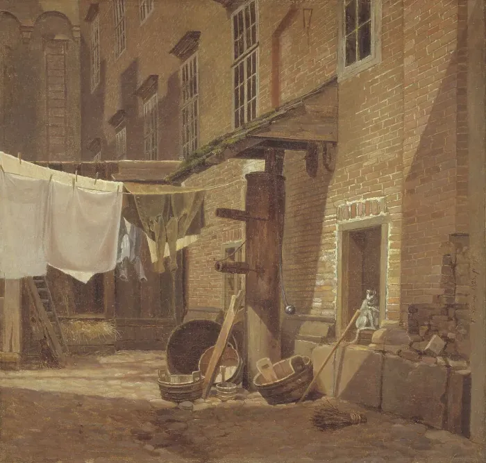 Framed Print : The Rear Courtyard of Charlottenborg Palace, 1828. Creator: Frederik Hansen Sodring Framed Print : The Rear Courtyard of Charlottenborg Palace, 1828. Creator: Frederik Hansen Sodring