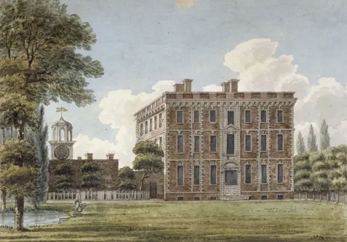 Framed Print : Rear view of Silver Hall, Twickenham Road, Isleworth, Middlesex, 1801 Framed Print : Rear view of Silver Hall, Twickenham Road, Isleworth, Middlesex, 1801