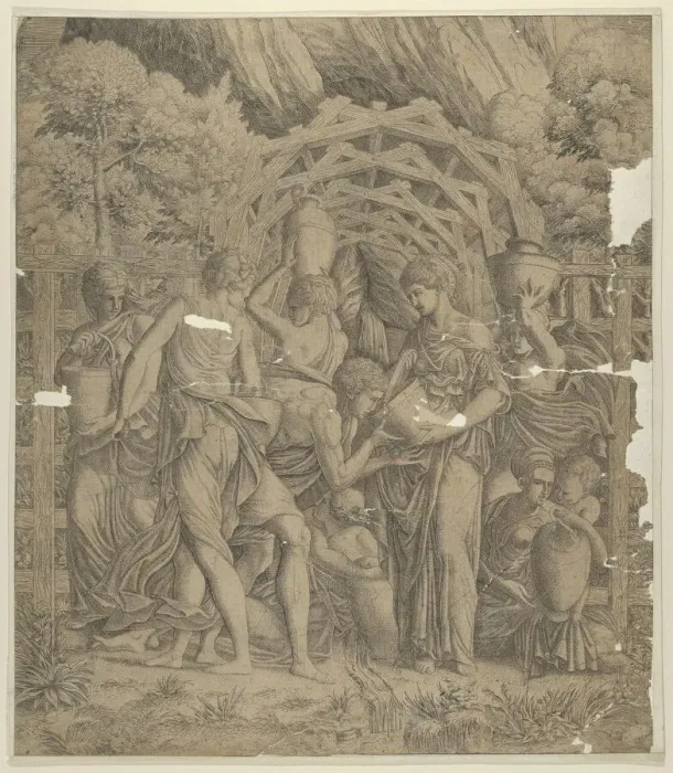Framed Print : Rebecca and Eliezer at the Well, ca. 1542-45. Creator: Master IQV Framed Print : Rebecca and Eliezer at the Well, ca. 1542-45. Creator: Master IQV