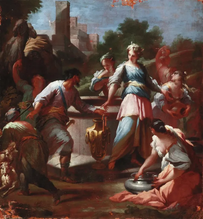 Framed Print : Rebecca at the Well, between 1715 and 1720. Creator: Giovanni Battista Ranieri del Pace Framed Print : Rebecca at the Well, between 1715 and 1720. Creator: Giovanni Battista Ranieri del Pace