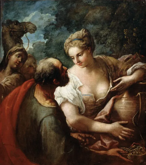Framed Print : Rebekah at the Well, 16th century. Artist: Titian Framed Print : Rebekah at the Well, 16th century. Artist: Titian