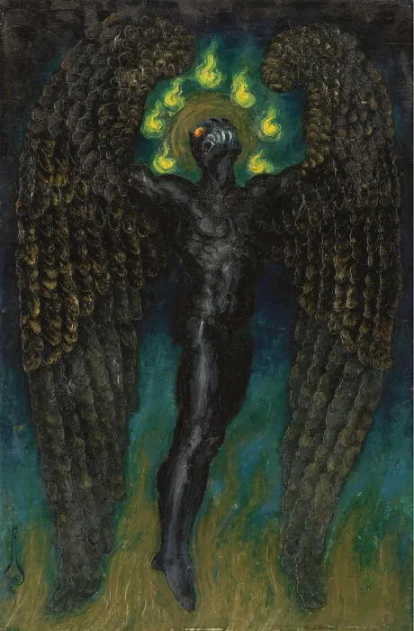 Framed Print : The Rebel Angel, 1924. Creator: Nikolay Kalmakov Framed Print : The Rebel Angel, 1924. Creator: Nikolay Kalmakov