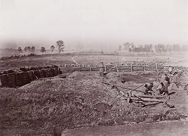 Rebel Fortifications in front of Atlanta, ca. 1864. Creator: George N. Barnard