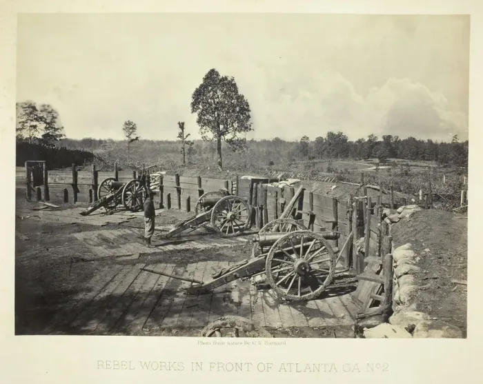 Framed Print : Rebel Works in Front of Atlanta, GA, No. 2, 1864. Creator: George N. Barnard Framed Print : Rebel Works in Front of Atlanta, GA, No. 2, 1864. Creator: George N. Barnard
