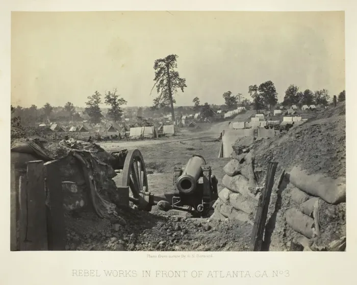 Framed Print : Rebel Works in Front of Atlanta, GA, No. 3, 1864. Creator: George N. Barnard Framed Print : Rebel Works in Front of Atlanta, GA, No. 3, 1864. Creator: George N. Barnard