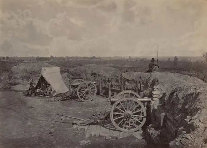 Framed Print : Rebel Works in Front of Atlanta, GA, No. 4, 1864. Creator: George N. Barnard