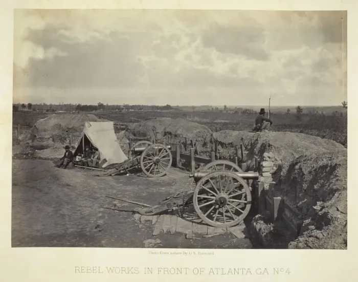 Framed Print : Rebel Works in Front of Atlanta, GA, No. 4, 1864. Creator: George N. Barnard Framed Print : Rebel Works in Front of Atlanta, GA, No. 4, 1864. Creator: George N. Barnard