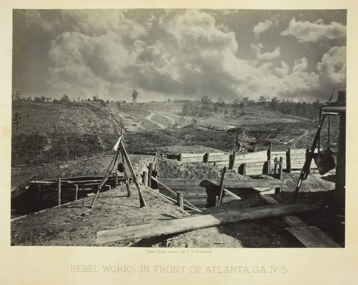 Framed Print : Rebel Works in Front of Atlanta, GA, No. 5, 1864. Creator: George N. Barnard Framed Print : Rebel Works in Front of Atlanta, GA, No. 5, 1864. Creator: George N. Barnard