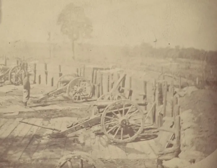 Framed Print : Rebel Works in Front of Atlanta, Georgia, No. 2, 1864. Creator: George N. Barnard Framed Print : Rebel Works in Front of Atlanta, Georgia, No. 2, 1864. Creator: George N. Barnard