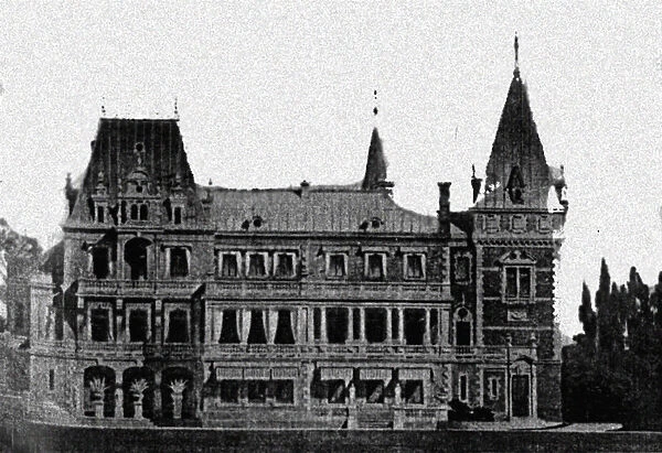 Rebuilding project of the Massandra Palace by M. Messmacher, 1889