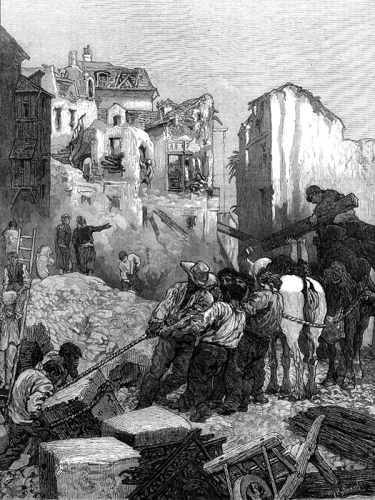 Framed Print : Rebuilding St. Cloud, Paris, 1874. Creator: William James Palmer Framed Print : Rebuilding St. Cloud, Paris, 1874. Creator: William James Palmer