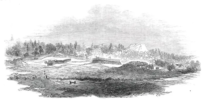 Framed Print : The recent conflict at New Zealand - from a sketch by a correspondent, 1845 Framed Print : The recent conflict at New Zealand - from a sketch by a correspondent, 1845