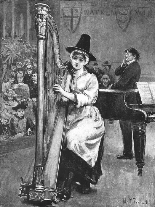 Framed Print : The Recent Eisteddfod at Swansea; A Popular Soloist, 1891. Creator: John Robertson Reid Framed Print : The Recent Eisteddfod at Swansea; A Popular Soloist, 1891. Creator: John Robertson Reid