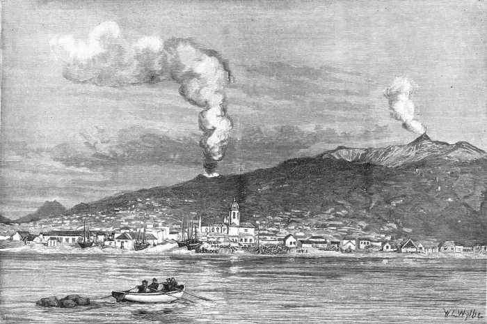 Framed Print : The recent eruption of Mount Etna, Sicily - A view of the new crater, 1886. Creator: William Lionel Wyllie Framed Print : The recent eruption of Mount Etna, Sicily - A view of the new crater, 1886. Creator: William Lionel Wyllie