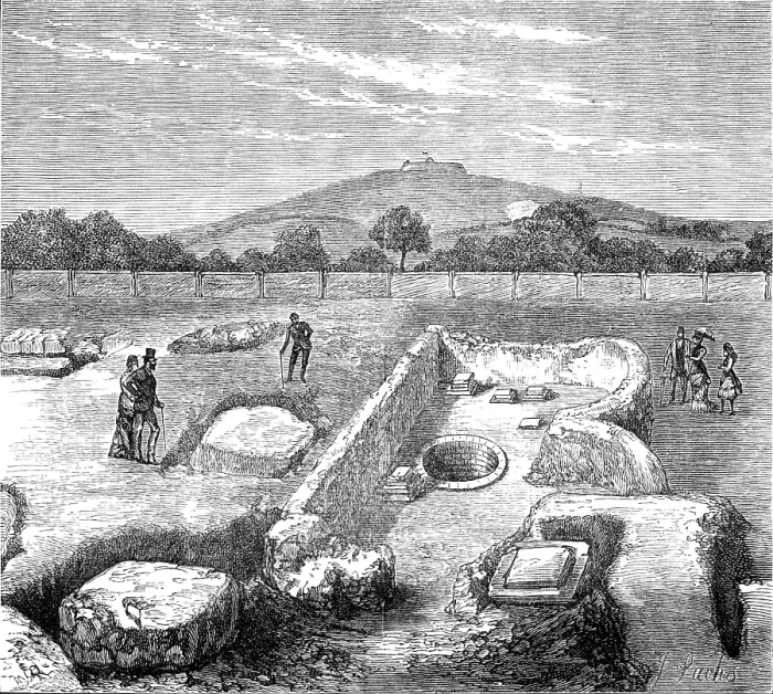 Framed Print : Recent excavations at the Roman Villa, Brading, Isle of Wight: The Well-House, 1881. Creator: Unknown Framed Print : Recent excavations at the Roman Villa, Brading, Isle of Wight: The Well-House, 1881. Creator: Unknown