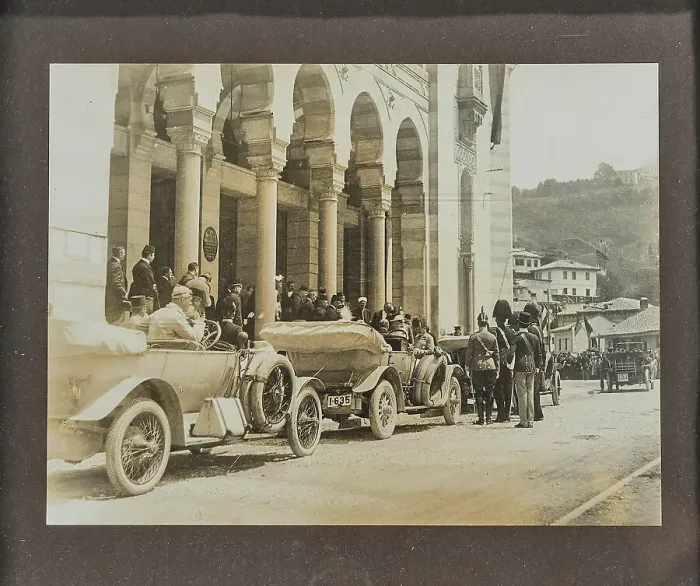Framed Print : The reception of the Archduke Franz Ferdinand (1863-1914) in Sarajevo shortly before his... 1914. Creator: Anonymous Framed Print : The reception of the Archduke Franz Ferdinand (1863-1914) in Sarajevo shortly before his... 1914. Creator: Anonymous