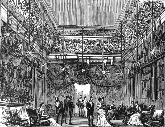 Framed Print : Reception and Ball at Dover House, the official residence of Lord Dalhousie; Reception room, 1886. Creator: Unknown Framed Print : Reception and Ball at Dover House, the official residence of Lord Dalhousie; Reception room, 1886. Creator: Unknown