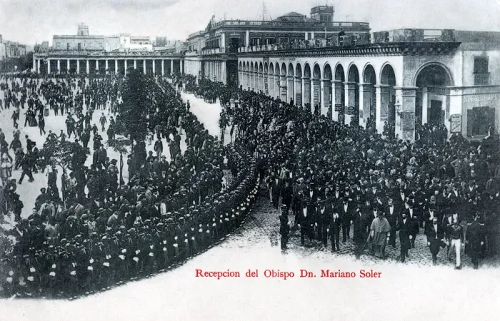 Framed Print : The reception of Bishop Mariano Soler, Montevideo, Uruguay, c1900s Framed Print : The reception of Bishop Mariano Soler, Montevideo, Uruguay, c1900s