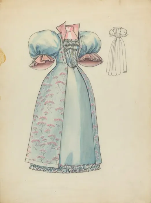 Framed Print : Reception Gown, c. 1940. Creator: Jean Peszel Framed Print : Reception Gown, c. 1940. Creator: Jean Peszel