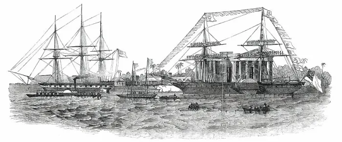 Framed Print : Reception of Lord Gough at Calcutta, 1850. Creator: Unknown Framed Print : Reception of Lord Gough at Calcutta, 1850. Creator: Unknown