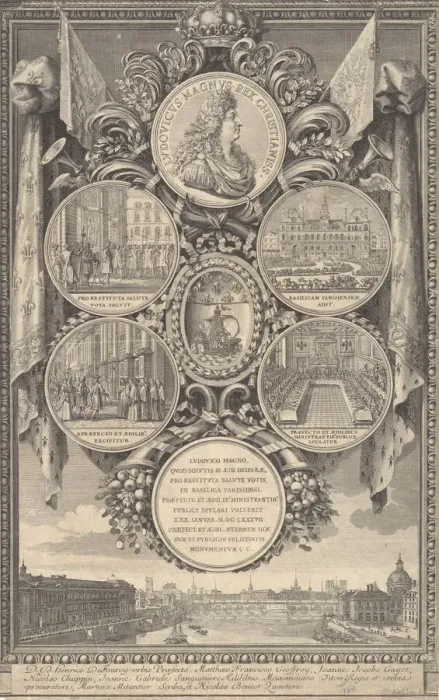 Framed Print : The Reception of Louis XIV at the Hotel de Ville on the Occasion of his Recovery Framed Print : The Reception of Louis XIV at the Hotel de Ville on the Occasion of his Recovery