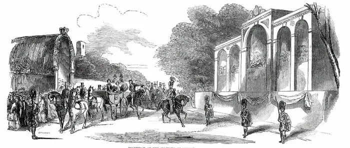Framed Print : Reception of Her Majesty at Berwick-Upon-Tweed, 1850. Creator: Ebenezer Landells Framed Print : Reception of Her Majesty at Berwick-Upon-Tweed, 1850. Creator: Ebenezer Landells