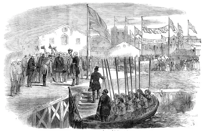 Framed Print : Reception of the New Governor (Kennedy) of Western Australia, 1856. Creator: Unknown Framed Print : Reception of the New Governor (Kennedy) of Western Australia, 1856. Creator: Unknown