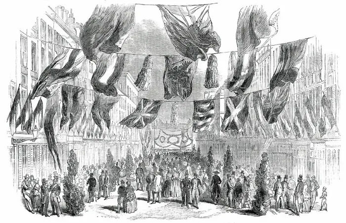 Framed Print : Reception of Parisian Railway Excursionists at Dunkerque - Rue Arago, 1850. Creator: Unknown Framed Print : Reception of Parisian Railway Excursionists at Dunkerque - Rue Arago, 1850. Creator: Unknown