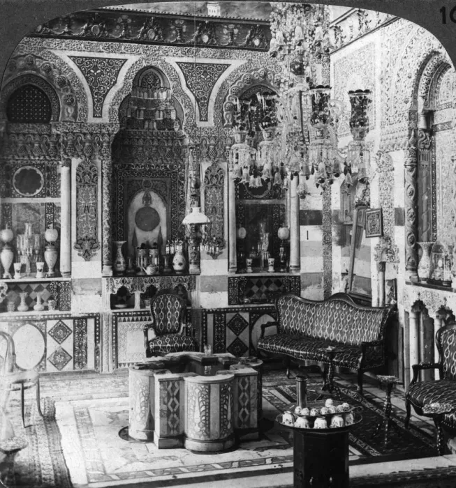 Framed Print : The reception room of a Pasha, Damascus, Syria, 1905. Artist: Underwood & Underwood Framed Print : The reception room of a Pasha, Damascus, Syria, 1905. Artist: Underwood & Underwood