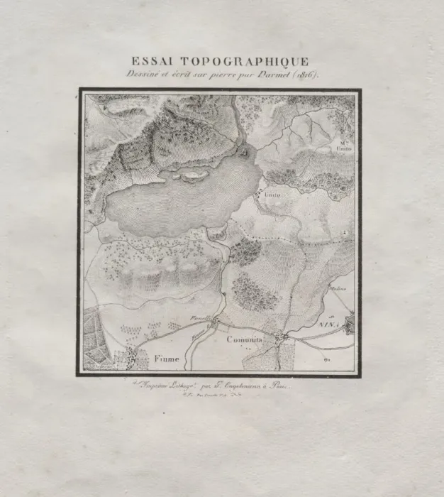 Framed Print : Receuil dessais lithographiques: Essai topographique, 1816. Creator: Darmet (French) Framed Print : Receuil dessais lithographiques: Essai topographique, 1816. Creator: Darmet (French)