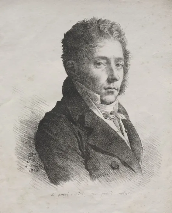 Framed Print : Receuil dessais lithographiques: Portrait of M. Coupin de La Couperie, 1816. Creator Framed Print : Receuil dessais lithographiques: Portrait of M. Coupin de La Couperie, 1816. Creator