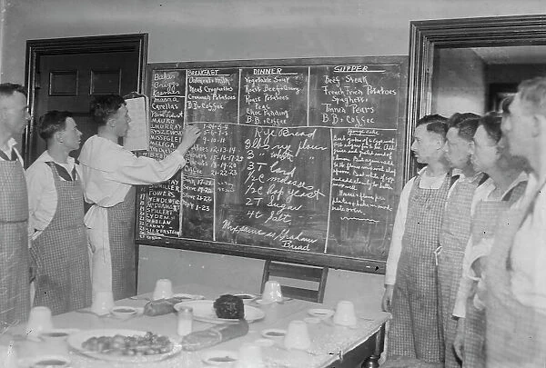 Recipes, Naval cooking school, 59th St. N.Y., between c1915 and 1918. Creator: Bain News Service
