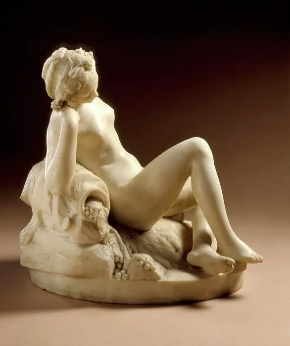 Framed Print : Reclining Bacchante, 18th century. Creator: Jean-Pierre-Antoine Tassaert Framed Print : Reclining Bacchante, 18th century. Creator: Jean-Pierre-Antoine Tassaert