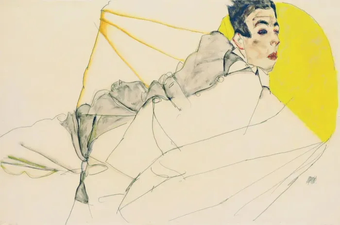 Framed Print : Reclining Boy (Erich Lederer), 1913. Artist: Schiele, Egon (1890?1918) Framed Print : Reclining Boy (Erich Lederer), 1913. Artist: Schiele, Egon (1890?1918)