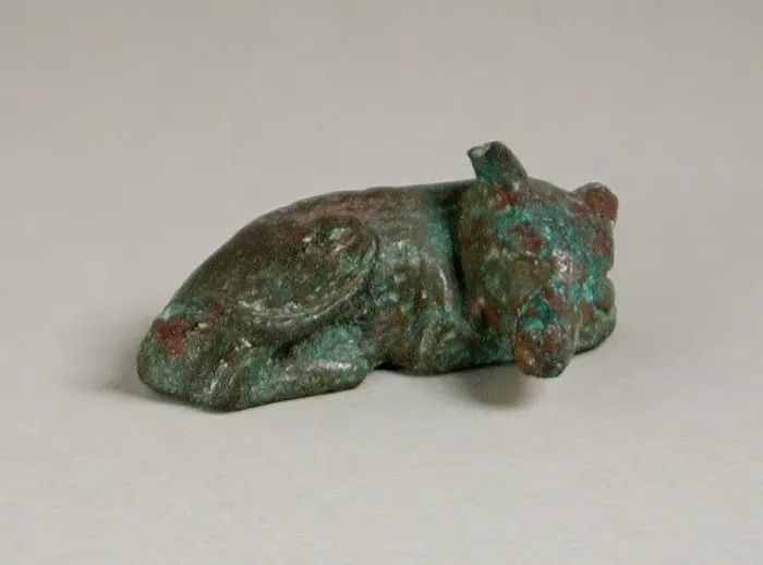 Framed Print : Reclining Dog (?), Probably Roman Period (30 BCE-395 CE). Creator: Unknown Framed Print : Reclining Dog (?), Probably Roman Period (30 BCE-395 CE). Creator: Unknown