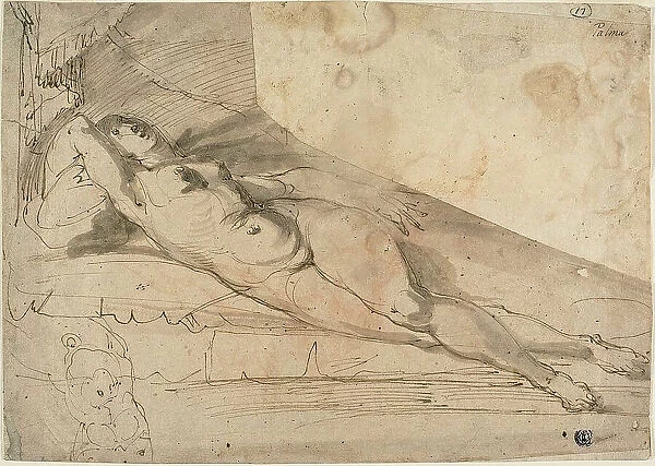 Reclining Female Nude, 1585 / 1600. Creator: Unknown
