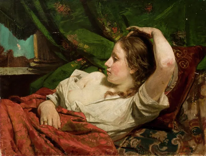 Framed Print : Reclining Girl, c1891. Creator: Tytus Pilecki Framed Print : Reclining Girl, c1891. Creator: Tytus Pilecki