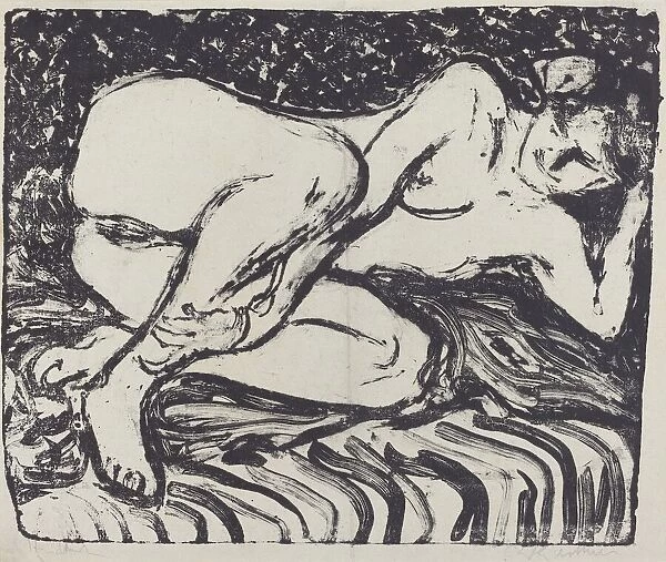 Reclining Nude, 1907. Creator: Ernst Kirchner