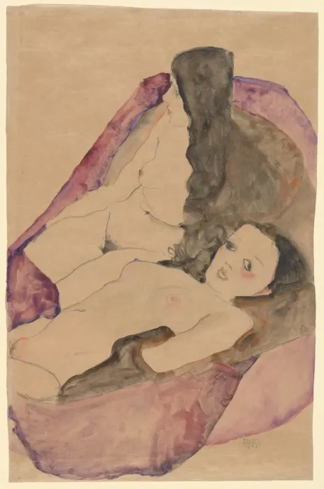 Framed Print : Two Reclining Nudes, 1911. Creator: Schiele, Egon (1890-1918) Framed Print : Two Reclining Nudes, 1911. Creator: Schiele, Egon (1890-1918)