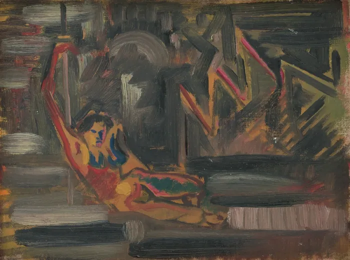 Framed Print : Reclining Woman, 1930-1940. Creator: Arnold Peter Weisz-Kubincan Framed Print : Reclining Woman, 1930-1940. Creator: Arnold Peter Weisz-Kubincan