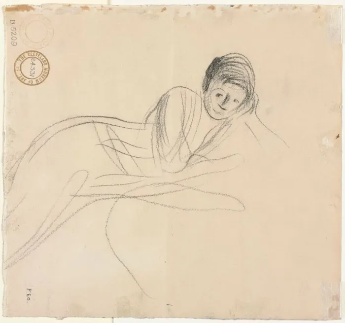 Framed Print : Reclining Woman (verso), 1915. Creator: Jean Louis Forain (French, 1852-1931) Framed Print : Reclining Woman (verso), 1915. Creator: Jean Louis Forain (French, 1852-1931)
