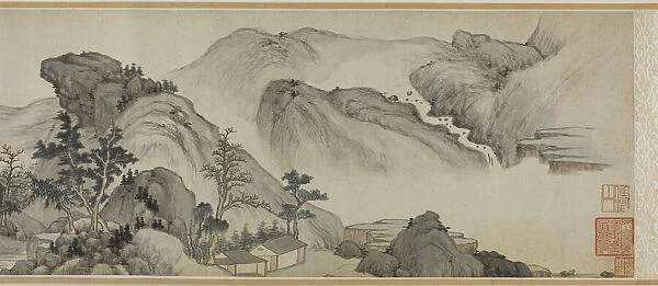 Recluse Dwellings in the Autumn Mountains, China, Ming dynasty (1368-1644), 1621