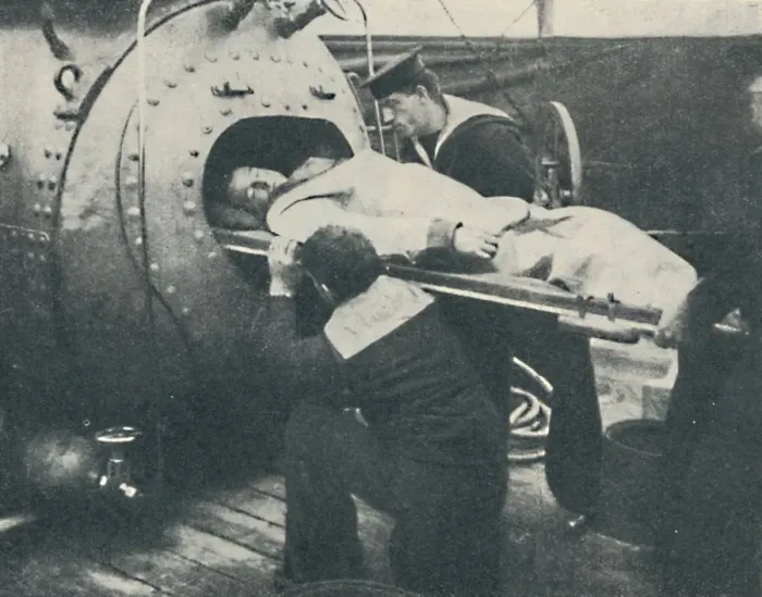 Framed Print : A Recompression Chamber, 1936 Framed Print : A Recompression Chamber, 1936