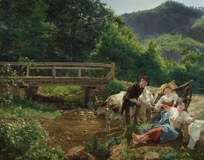 Framed Print : Reconciliation at the Bridge, 1864 Framed Print : Reconciliation at the Bridge, 1864