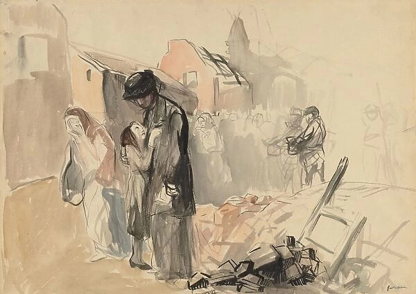 Reconquered Territory (recto), c. 1919. Creator: Jean Louis Forain (French, 1852-1931)